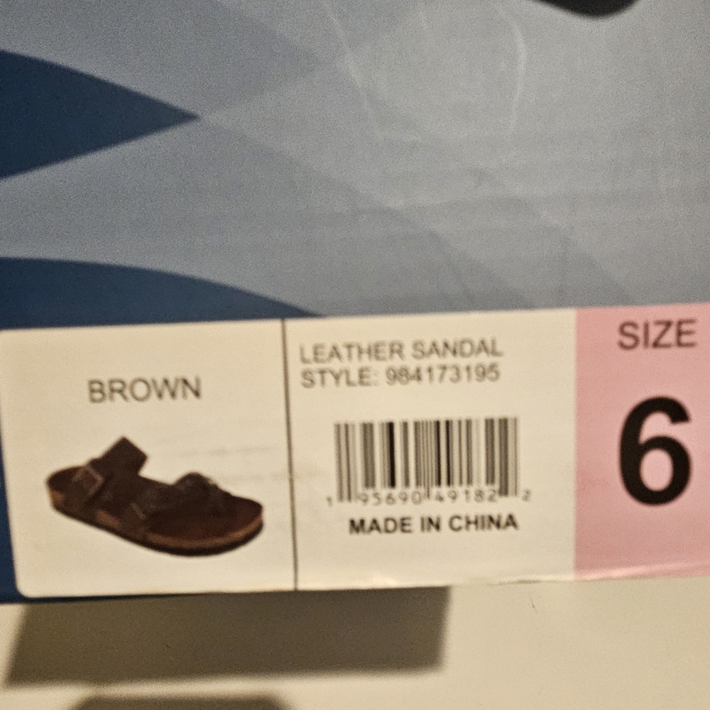 Mountain Sole Women's Brown Leather Sandals Size 6 - Picture 4 of 5